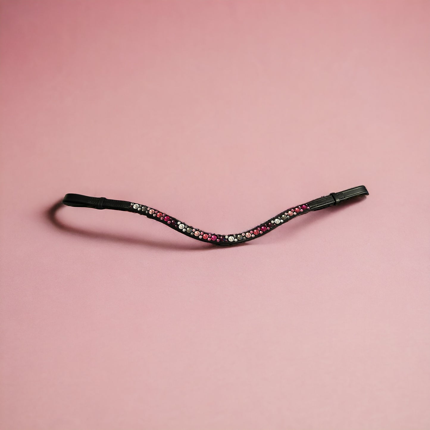 Stirnriemen - Stirnband Trense Pferd Warmblut mit Klettverschluss pink