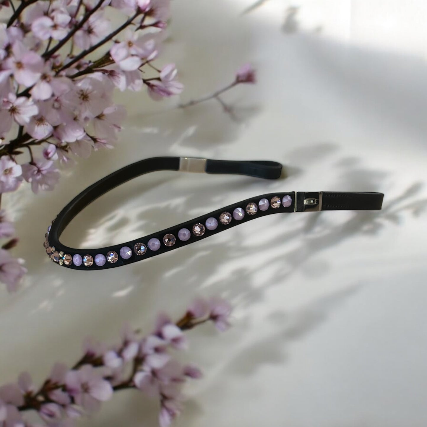 Eleganter Stirnriemen Lilac Eleganz mit Klick Schnellwechselsystem