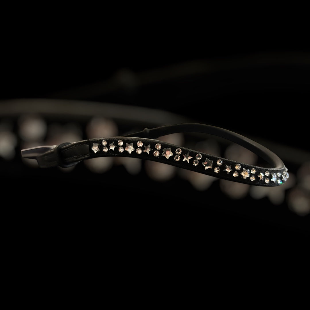 Stirnriemen „Starlight-Eleganz“ Schnellwechselsystem mit Klick-Verschluss oder Klettverschluss