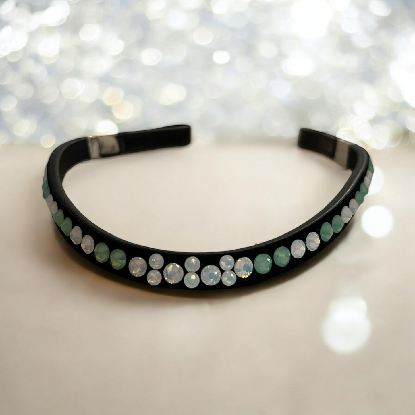 Starter-Set Stirnriemen Lilac Eleganz - Chrysolite Eleganz mit „Klick Verschluss“