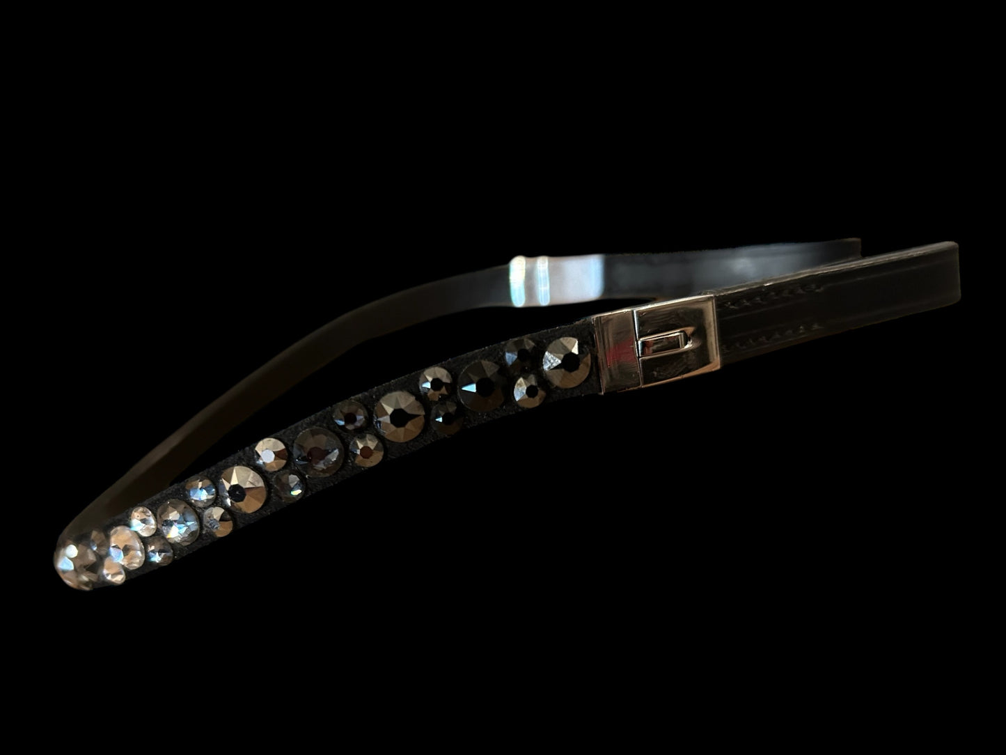 Stirnriemen „Dark Elegance“ mit Klickverschluss – Schnellwechselsystem