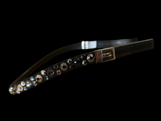 Stirnriemen „Dark Elegance“ mit Klickverschluss – Schnellwechselsystem