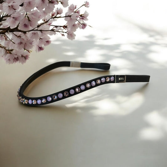 Stirnriemen Lillyfeee mit "Klickverschluss" in den Farben Crystal Lilac, Light Amethyst
